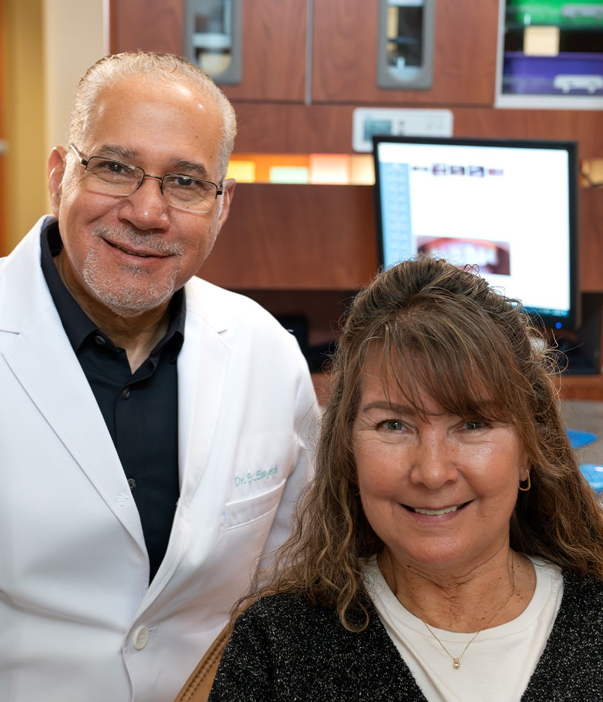 Patient smiling with Patient