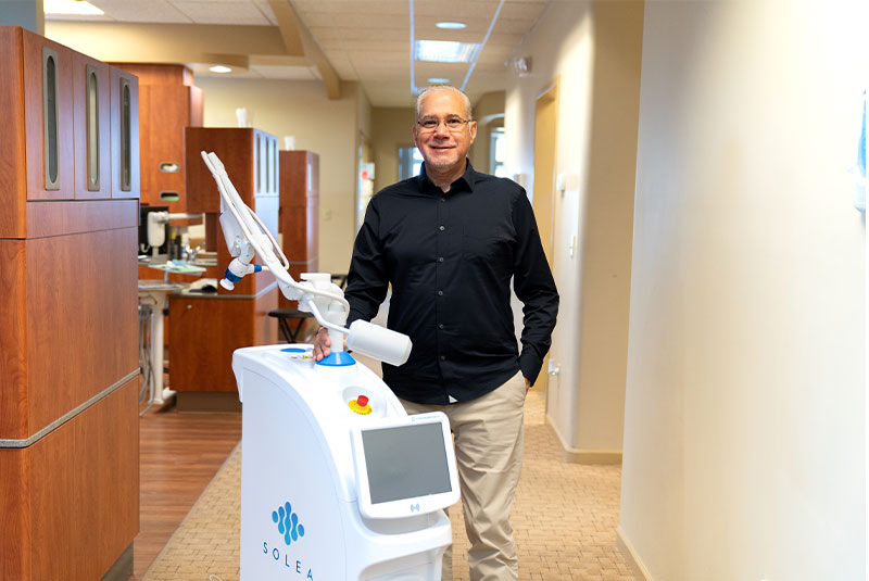 Dr. Sayed with his solear laser